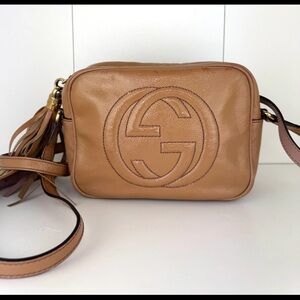 Gucci Brown Leather Crossbody Bag